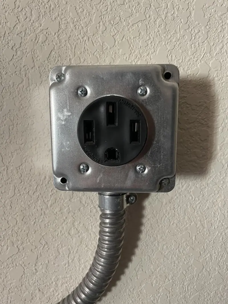 NEMA 14-50 outlet installed for Electrical Panel Upgrade in Sierra Vista